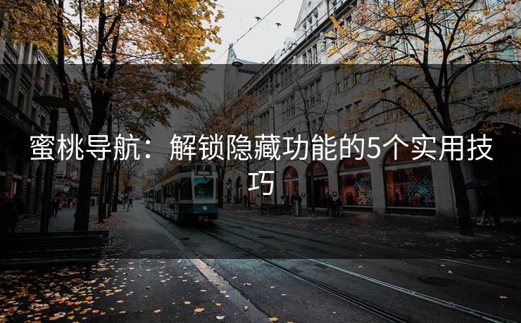 蜜桃导航：解锁隐藏功能的5个实用技巧